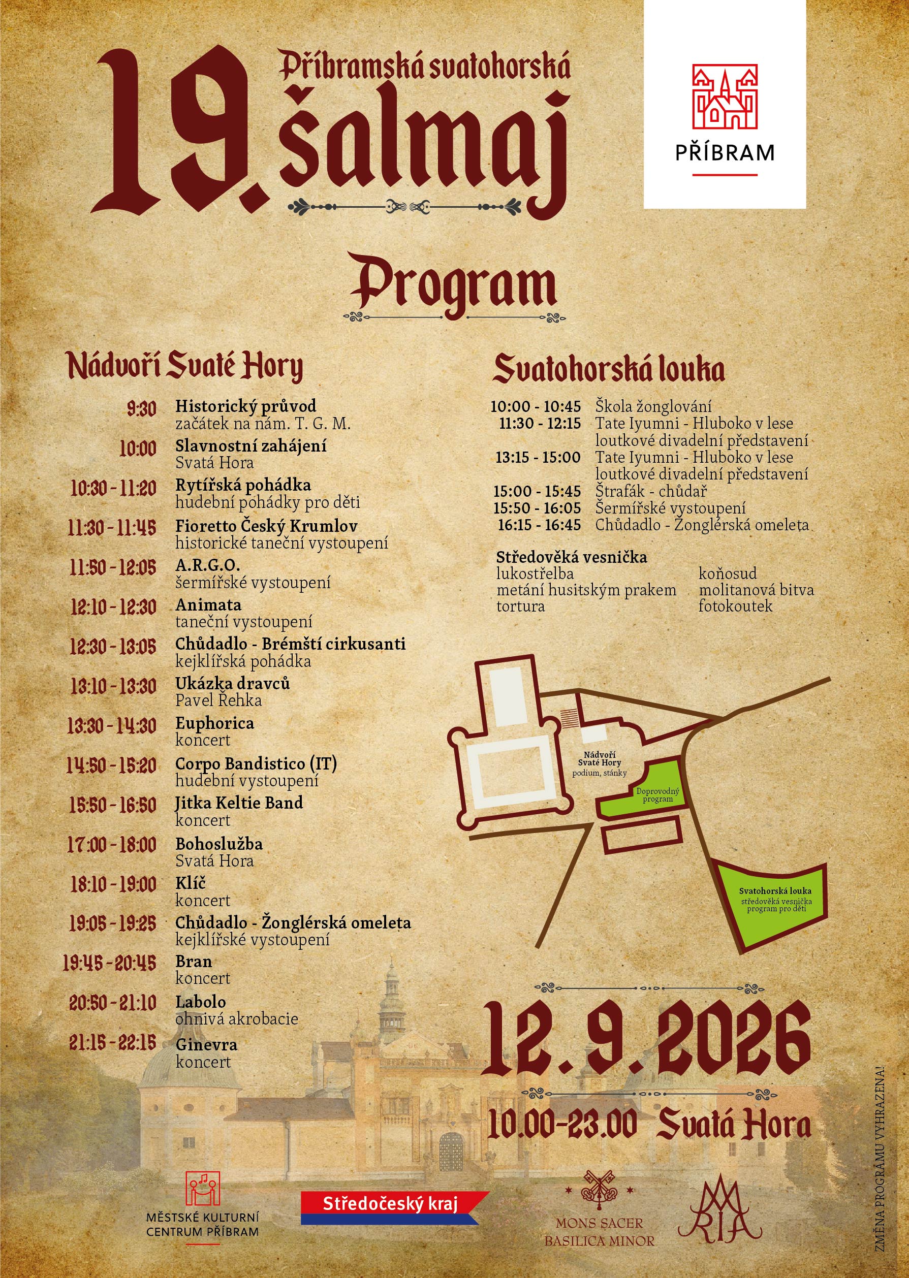 Plakát - Příbramská svatohorská šalmaj 2026