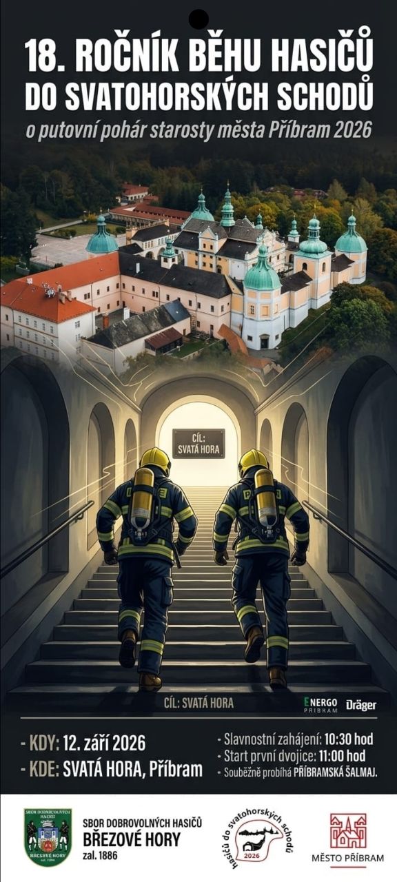 Plakát - Běh hasičů do Svatohorských schodů 2026