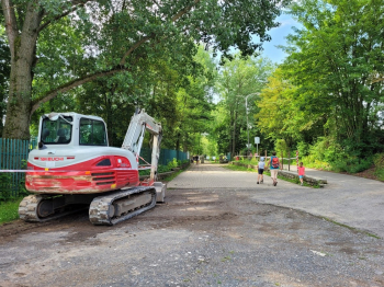 Opravy a stavební práce v areálu Nový rybník budou probíhat i v létě