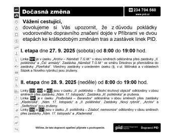 Víkendové omezení dopravy
