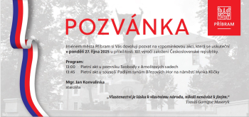 Pozvánka na akci ke 107. výročí vzniku Československé republiky