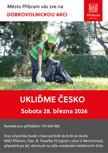 Příbram se opět připojuje k akci Ukliďme Česko